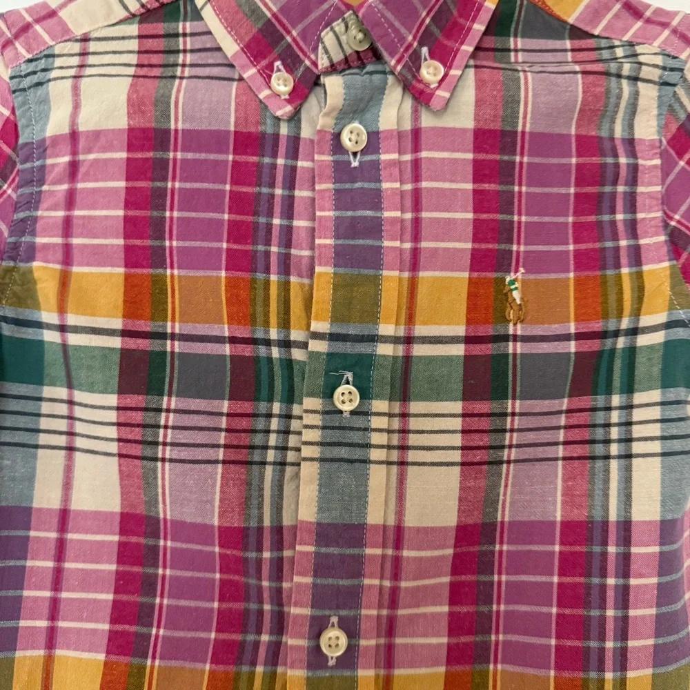Polo Ralph Lauren Boys Madras Short Sleeve Shirt